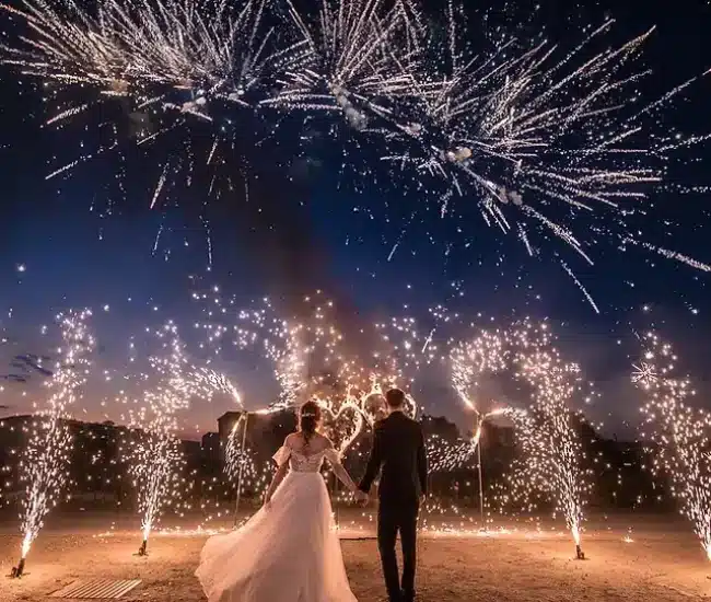 Wedding party ideas fireworks