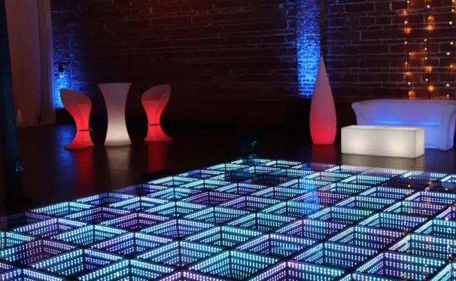 dance floor infinity led light party idea